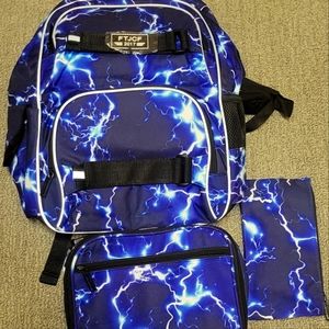 Children's backpack, lunchbox and zippered pouch por pencils, pens etc